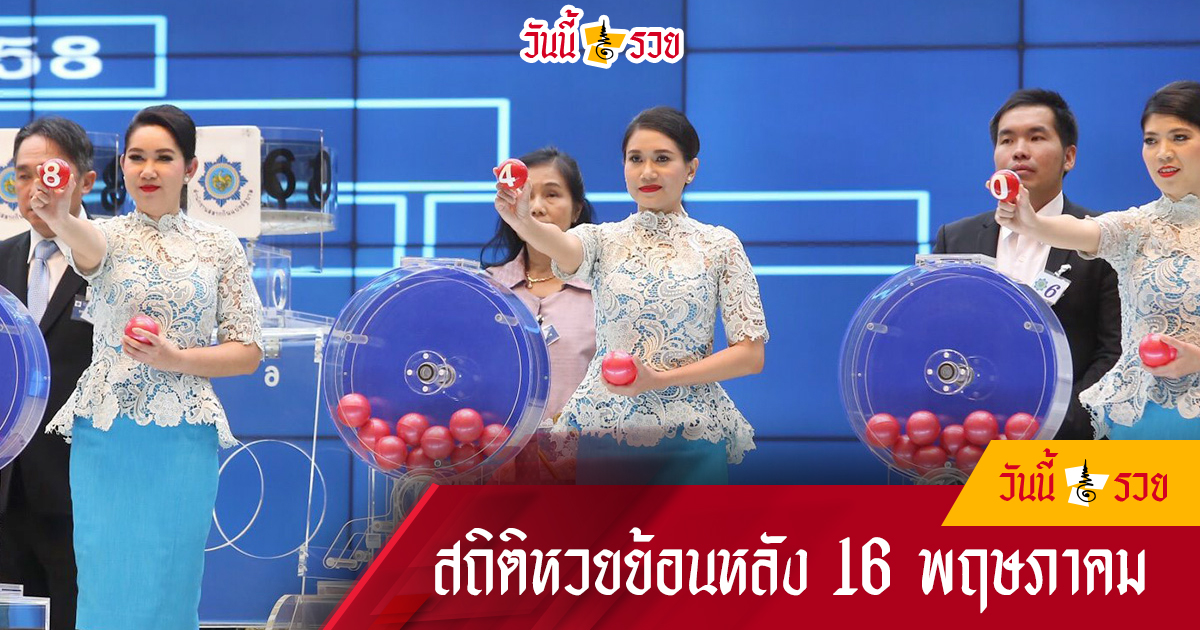 สถิติหวย งวดประจำวันที่ 16 พฤษภาคม ตรวจผลย้อนหลัง เลขไหนออกบ่อยที่สุด