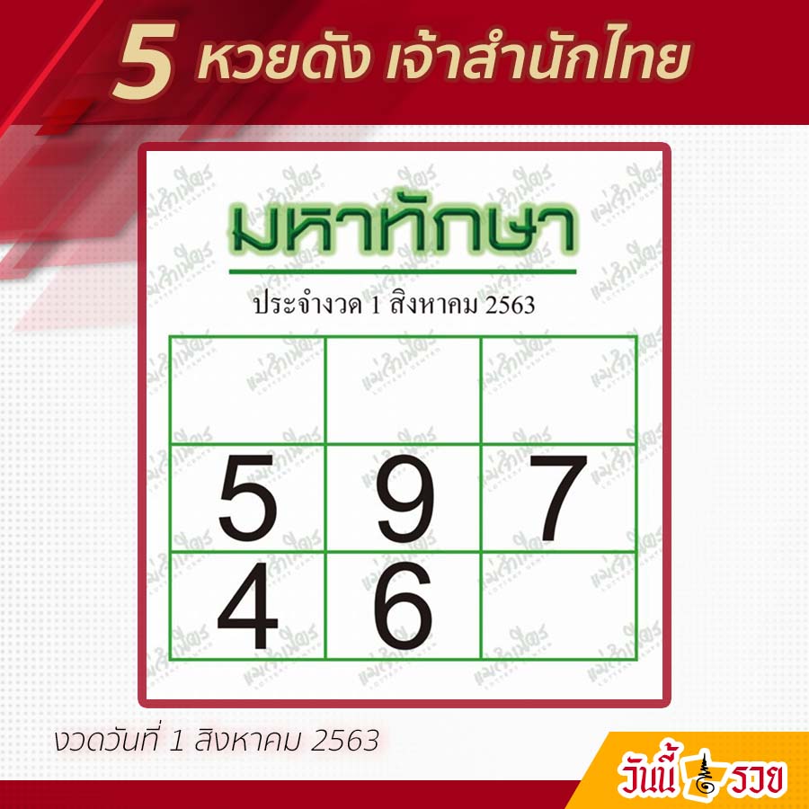 หวย มหาทักษา