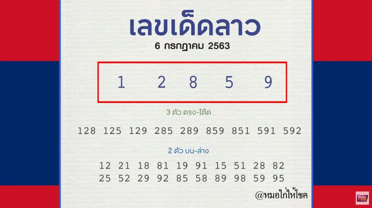 หวยลาว 6 ก.ค.