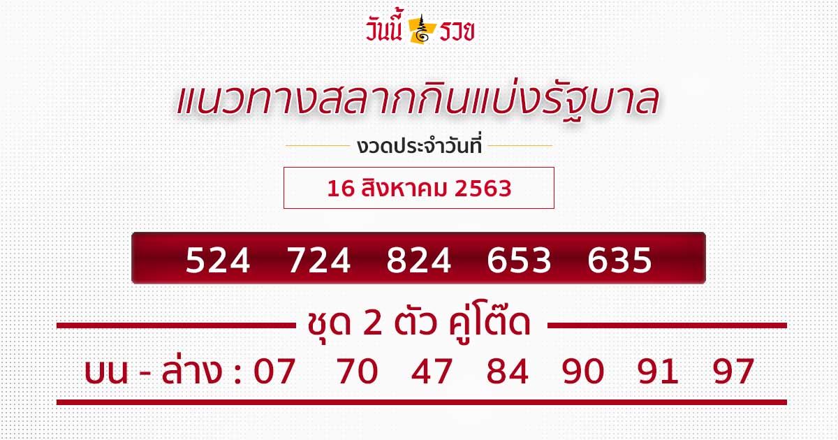 แนวทางหวยรัฐบาล