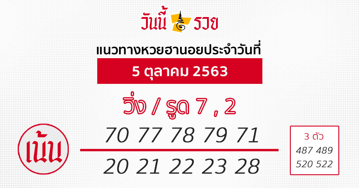 หวยฮานอย 5/10/63